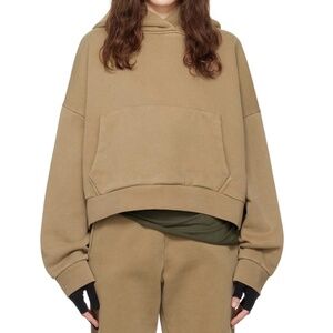 NWOT Entire Studios Khaki Heavy Hoodie Size XXS Unisex